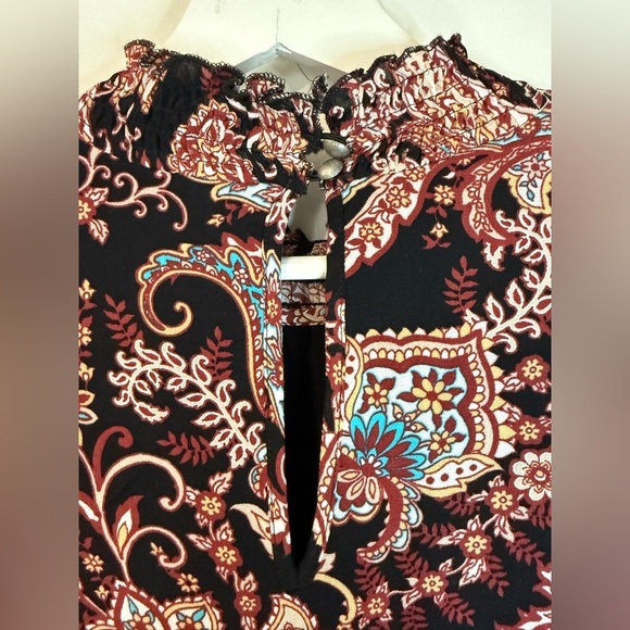 Anthropologie Women’s Cady Tiered Paisley Lined Long Sleeve Tunic Dress - Picture 7 of 11